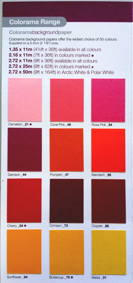 COLORAMA 2,72 X 11m – Cherry (rosso) – Sfondo Per Fotografia Professionale